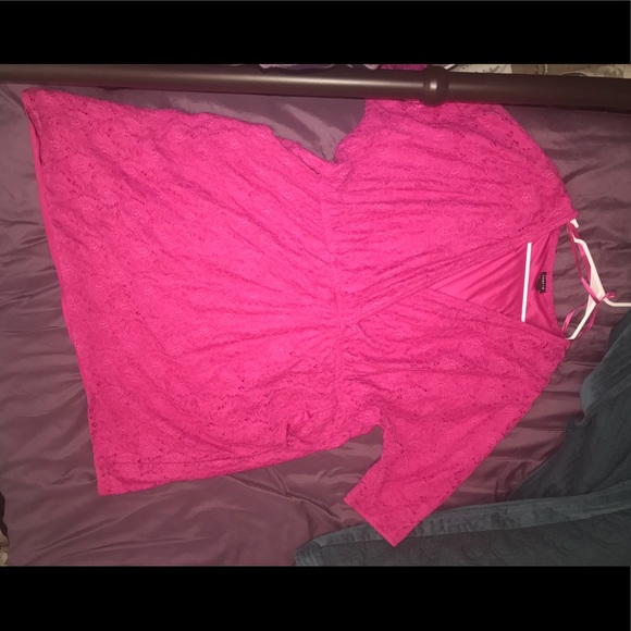 TORRID Pink Lace Dress WITH POCKETS!! - Picture 2 of 5